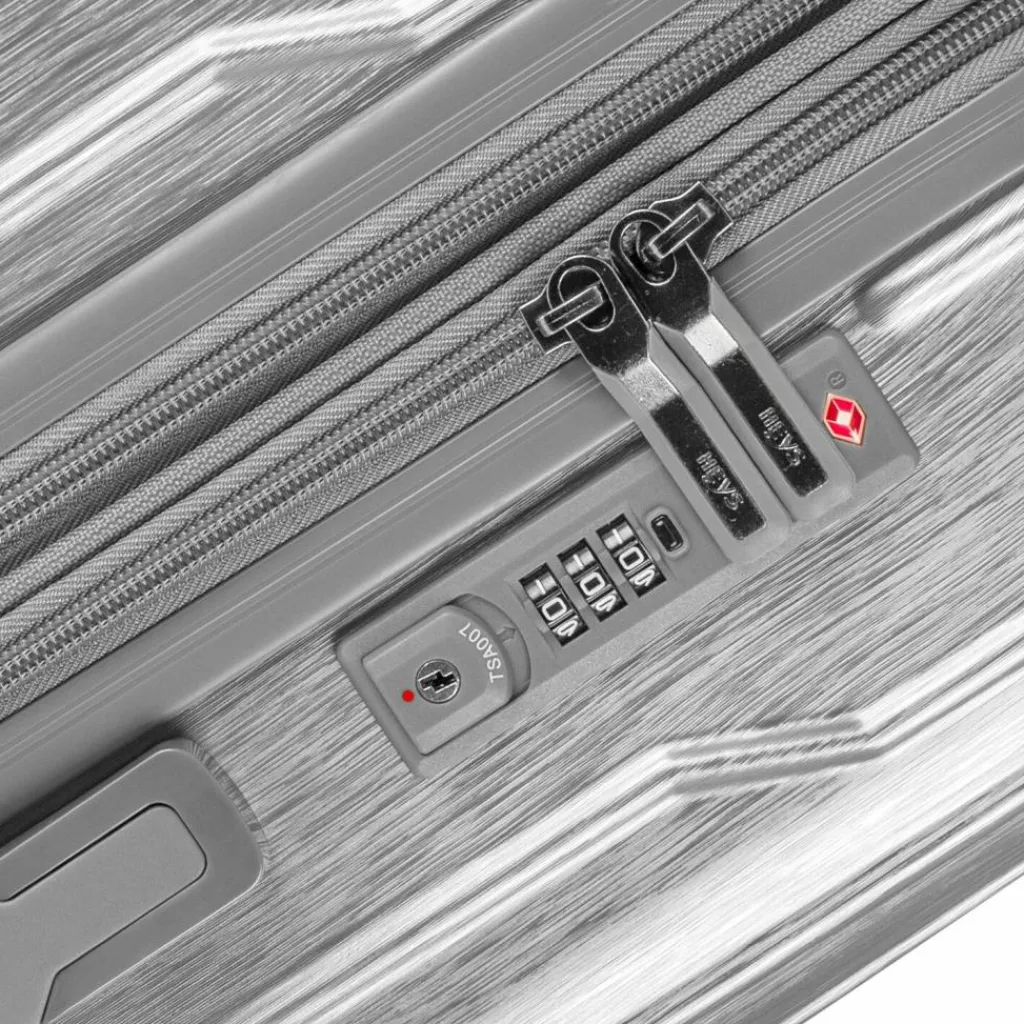 Heys Xtrak 4 Rollen Trolley M 66 cm mit Dehnfalte silver