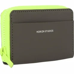 Horizn Studios Herrengeldbörsen Querformat|Damengeldbörsen Querformat<Geldbörse 10 cm darkolive-neongreen