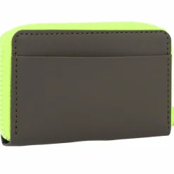 Horizn Studios Herrengeldbörsen Querformat|Damengeldbörsen Querformat<Geldbörse 10 cm darkolive-neongreen