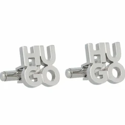 Hugo E-Stacked Manschettenknöpfe Edelstahl 1,5 cm silver