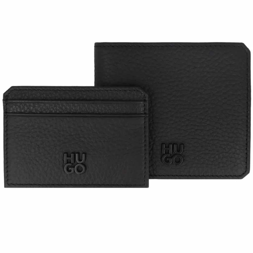 New Hugo Geldbörse Leder 11 cm Geschenkbox black