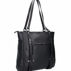 Sale Jack Kinsky Alassio 4 Schultertasche Leder 34 cm schwarz