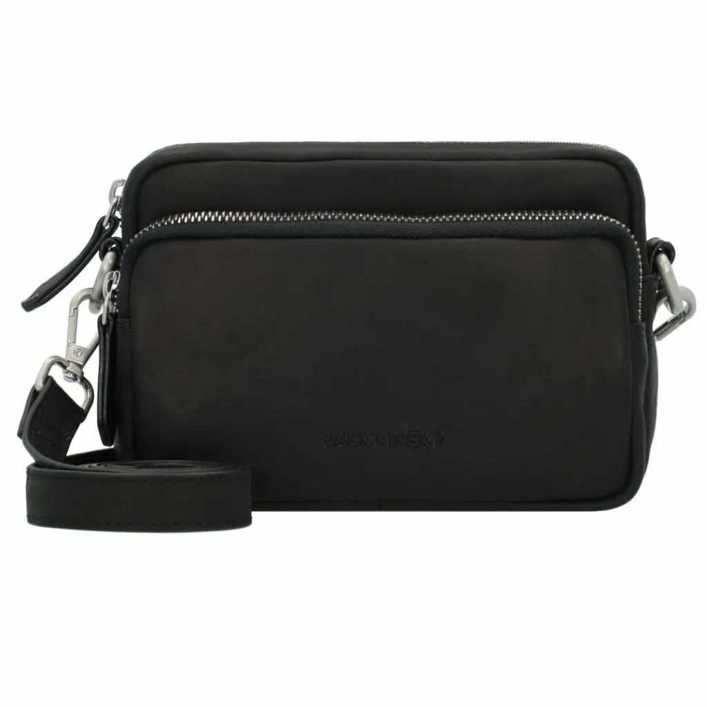 Jack Kinsky Umhängetaschen<Aruba 1 Umhängetasche Leder 19 cm schwarz