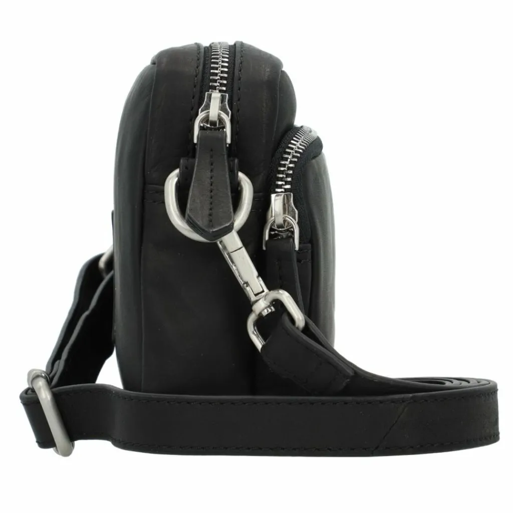 Jack Kinsky Umhängetaschen<Aruba 1 Umhängetasche Leder 19 cm schwarz