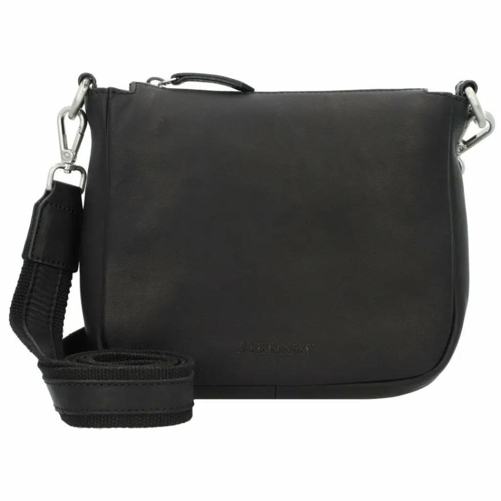 Jack Kinsky Umhängetaschen<Aruba 3 Umhängetasche Leder 20 cm schwarz