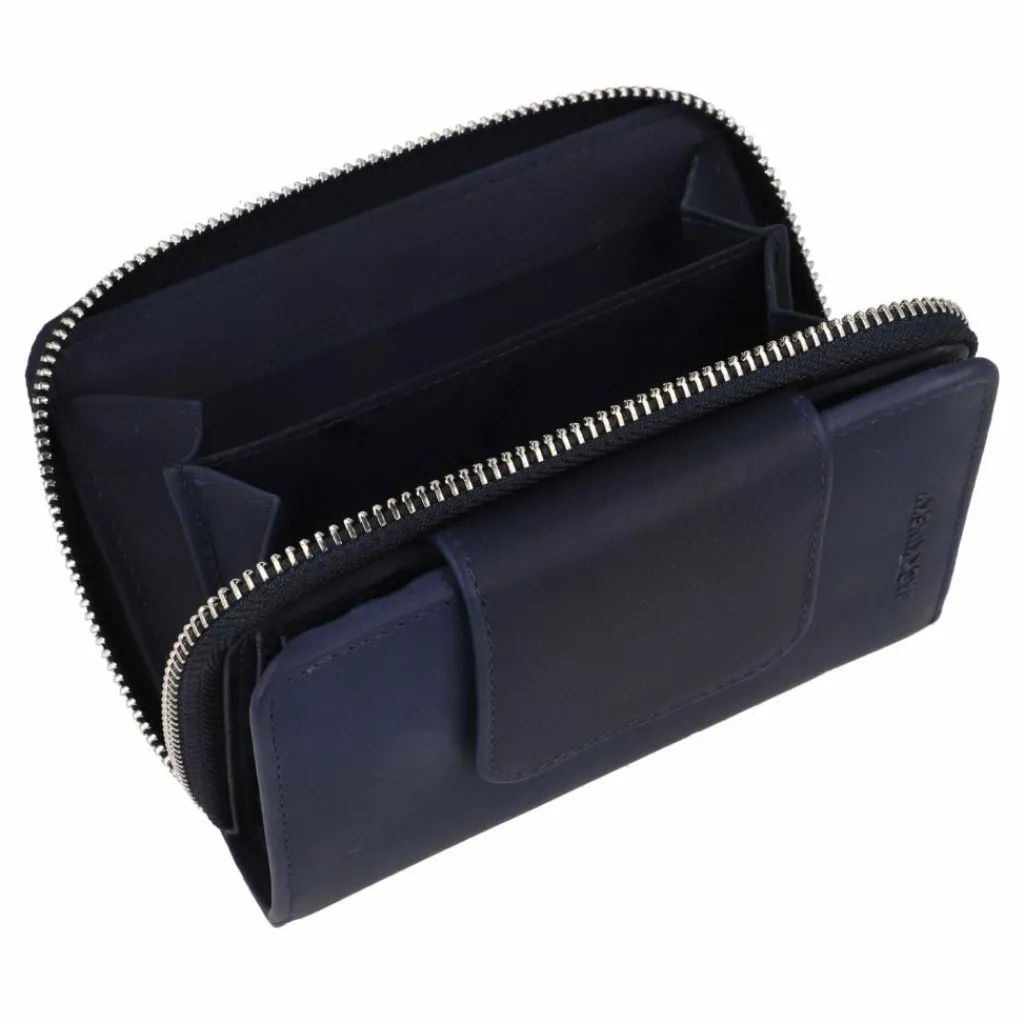 Jack Kinsky Damengeldbörsen Querformat<Aruba Geldbörse Leder 14 cm blau