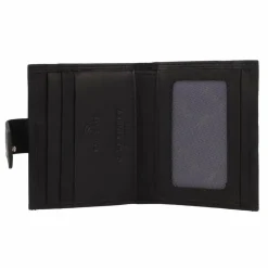 Jack Kinsky Herrengeldbörsen Querformat<Aruba Geldbörse RFID Schutz Leder 10 cm schwarz