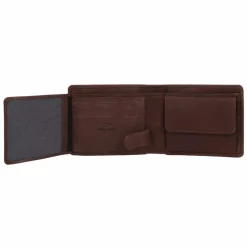 Jack Kinsky Herrengeldbörsen Querformat<Aruba Geldbörse RFID Schutz Leder 12 cm braun