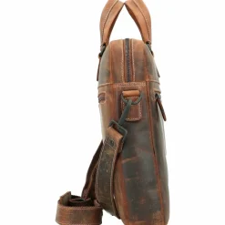 Jack Kinsky Laptoptaschen|Aktentaschen<Baltimore 8 Aktentasche Leder 40 cm Laptopfach cognac