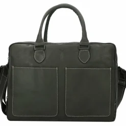 Outlet Jack Kinsky Baltimore 7 Aktentasche Leder 39 cm anthrazit