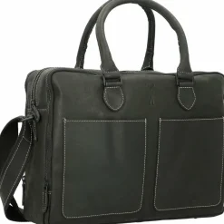 Outlet Jack Kinsky Baltimore 7 Aktentasche Leder 39 cm anthrazit