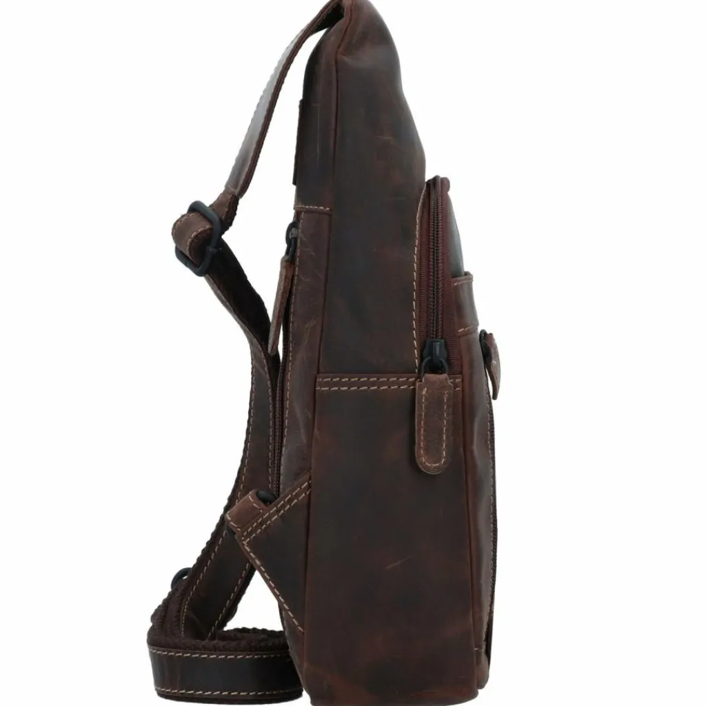 Jack Kinsky Umhängetaschen<Baltimore 17 Umhängetasche Leder 30 cm mokka