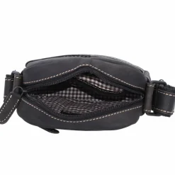 New Jack Kinsky Baltimore 1 Umhängetasche Leder 14 cm anthrazit