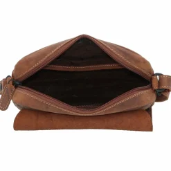 Jack Kinsky Umhängetaschen<Baltimore 19 Umhängetasche Leder 21 cm cognac
