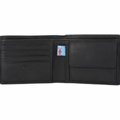 Jack Kinsky Herrengeldbörsen Querformat<Brisbane Geldbörse RFID Schutz Leder 13 cm schwarz