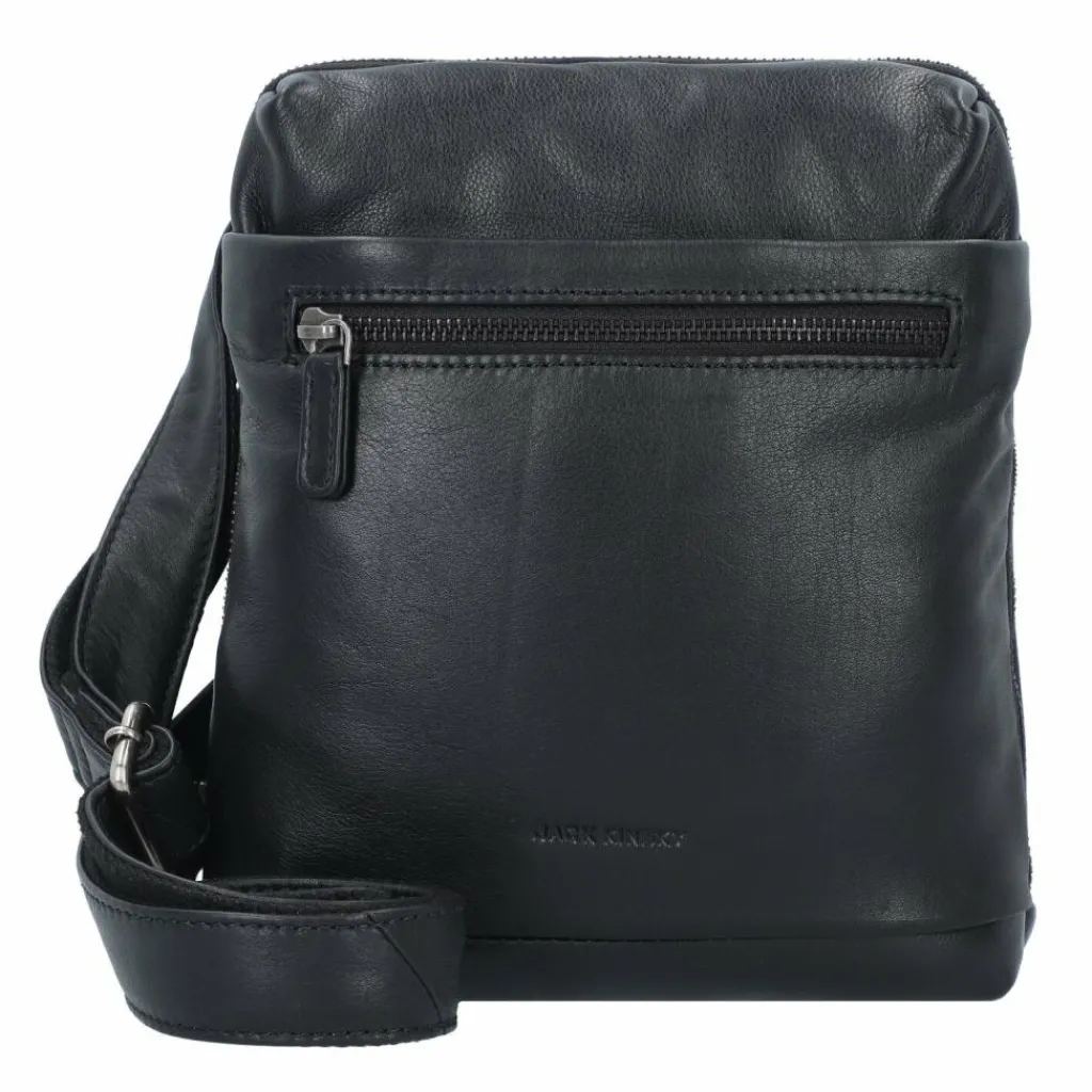 Jack Kinsky Brisbane Umhängetasche Leder 22 cm schwarz