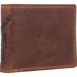 Jack Kinsky Herrengeldbörsen Querformat<Monterey Geldbörse RFID Schutz Leder 11.5 cm cognac