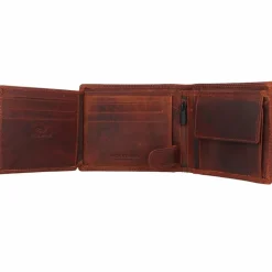 Jack Kinsky Herrengeldbörsen Querformat<Monterey Geldbörse RFID Schutz Leder 13 cm cognac