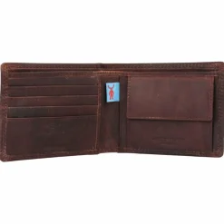 Jack Kinsky Herrengeldbörsen Querformat<Monterey Geldbörse RFID Schutz Leder 11.5 cm mokka