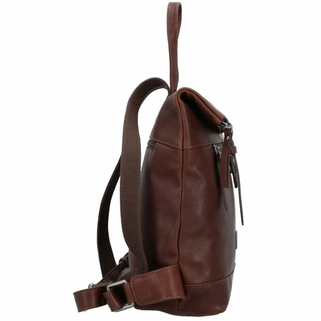 Sale Jack Kinsky Montreal City Rucksack Leder 29 cm mokka
