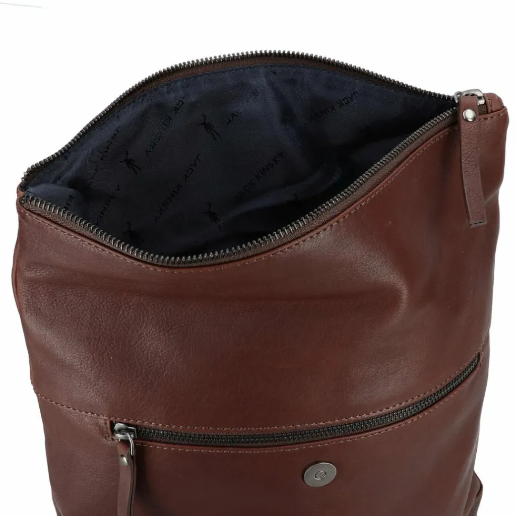 Sale Jack Kinsky Montreal City Rucksack Leder 29 cm mokka