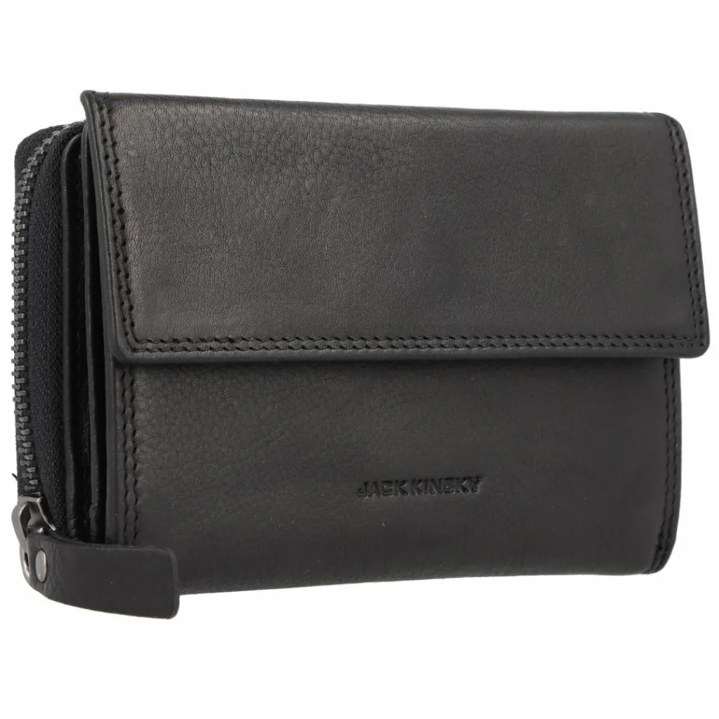 Clearance Jack Kinsky Montreal Geldbörse RFID Schutz Leder 13.5 cm schwarz