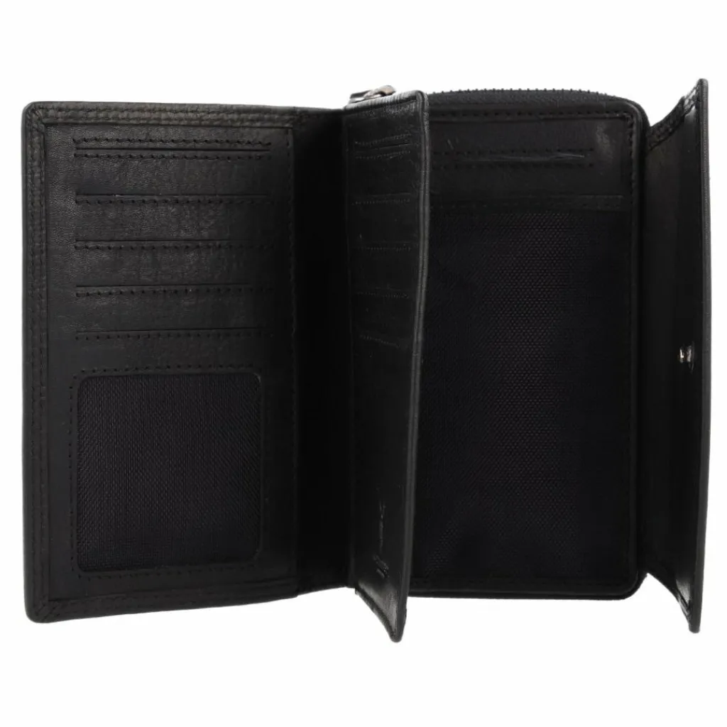 Clearance Jack Kinsky Montreal Geldbörse RFID Schutz Leder 13.5 cm schwarz