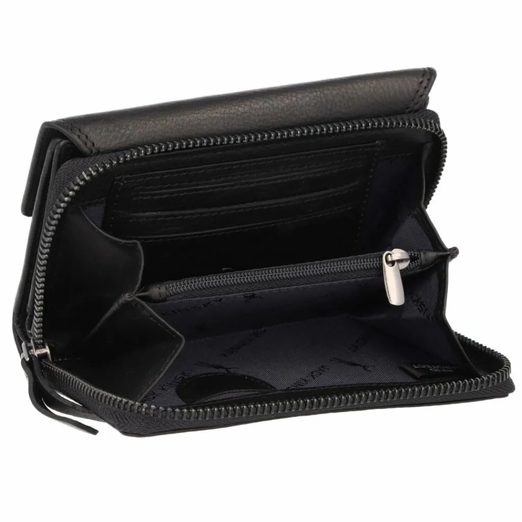Clearance Jack Kinsky Montreal Geldbörse RFID Schutz Leder 13.5 cm schwarz