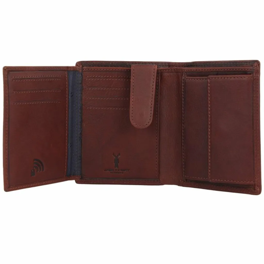 Jack Kinsky Herrengeldbörsen Querformat<Montreal Geldbörse RFID Schutz Leder 12 cm mokka