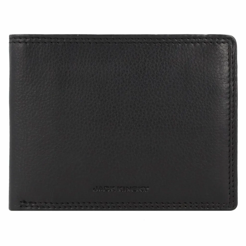 Jack Kinsky Herrengeldbörsen Querformat<Montreal Geldbörse RFID Schutz Leder 12 cm schwarz
