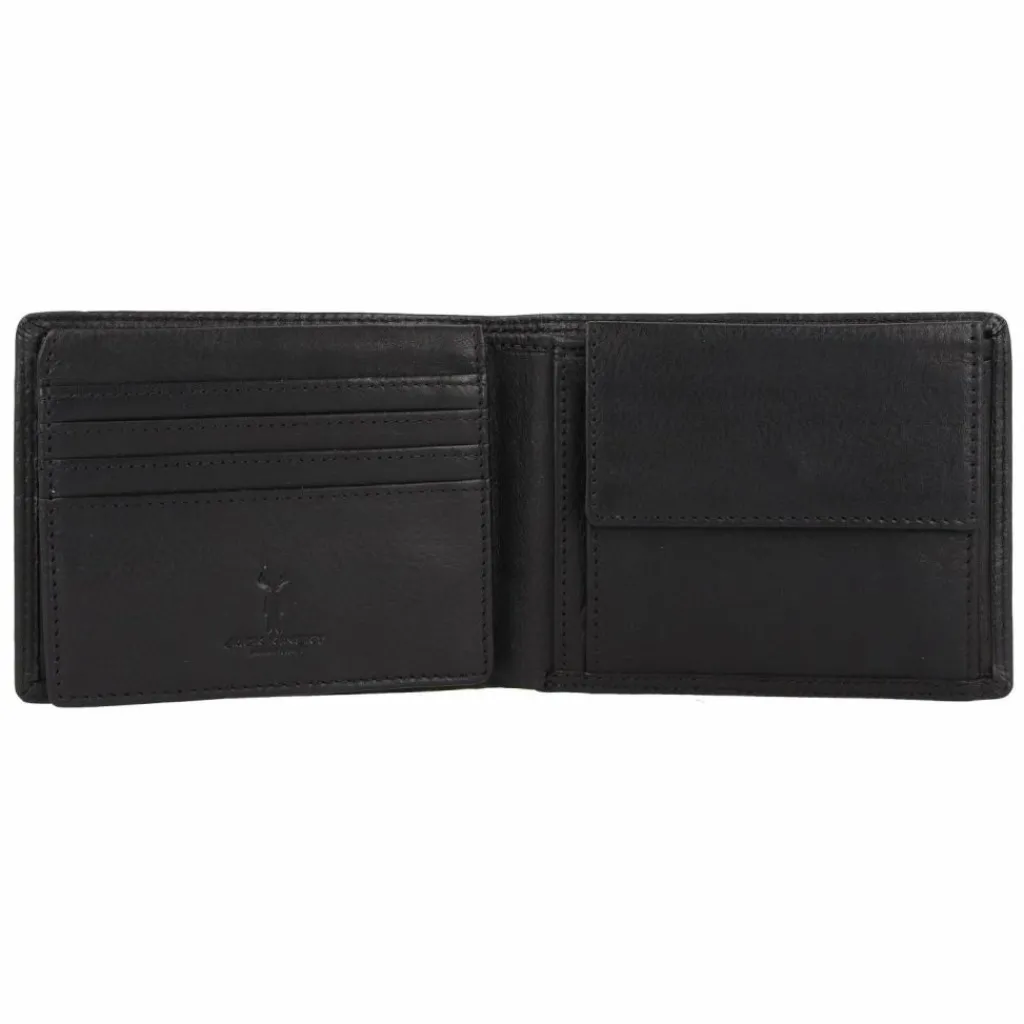 Jack Kinsky Herrengeldbörsen Querformat<Montreal Geldbörse RFID Schutz Leder 12 cm schwarz