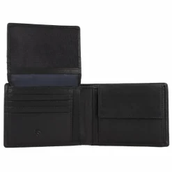 Jack Kinsky Herrengeldbörsen Querformat<Montreal Geldbörse RFID Schutz Leder 12 cm schwarz