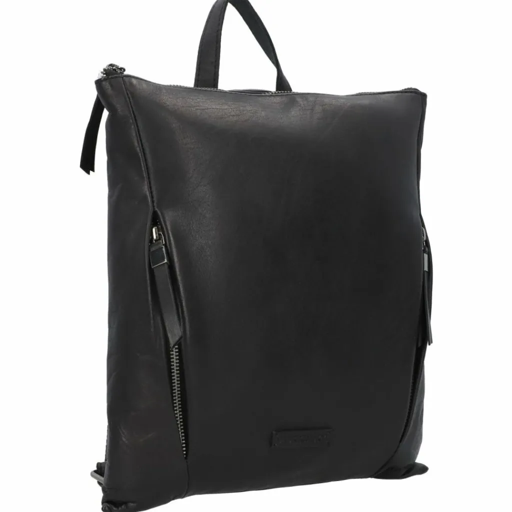 Jack Kinsky Lederrucksäcke|City Rucksäcke<Nelson 4 City Rucksack Leder 32 cm schwarz