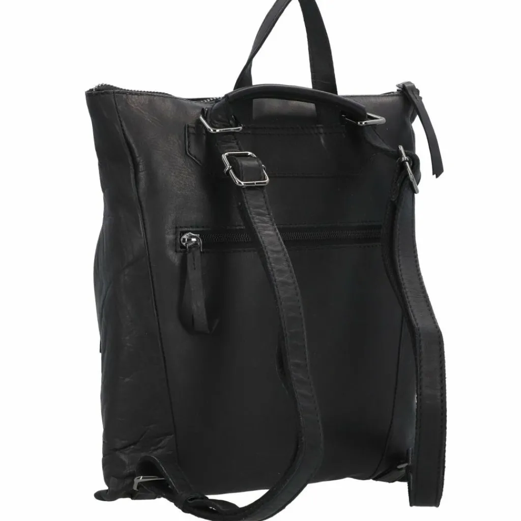 Jack Kinsky Lederrucksäcke|City Rucksäcke<Nelson 4 City Rucksack Leder 32 cm schwarz