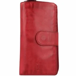 Jack Kinsky Damengeldbörsen Hochformat<Nelson Geldbörse RFID Leder 18,5 cm rot