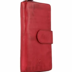 Jack Kinsky Damengeldbörsen Hochformat<Nelson Geldbörse RFID Leder 18,5 cm rot