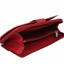 Jack Kinsky Damengeldbörsen Hochformat<Nelson Geldbörse RFID Leder 18,5 cm rot