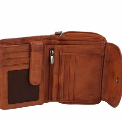 Jack Kinsky Herrengeldbörsen Querformat<Nelson Geldbörse RFID Leder 12,5 cm cognac