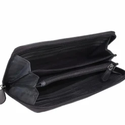 Jack Kinsky Damengeldbörsen Querformat<Nelson Geldbörse RFID Leder 20 cm anthrazit