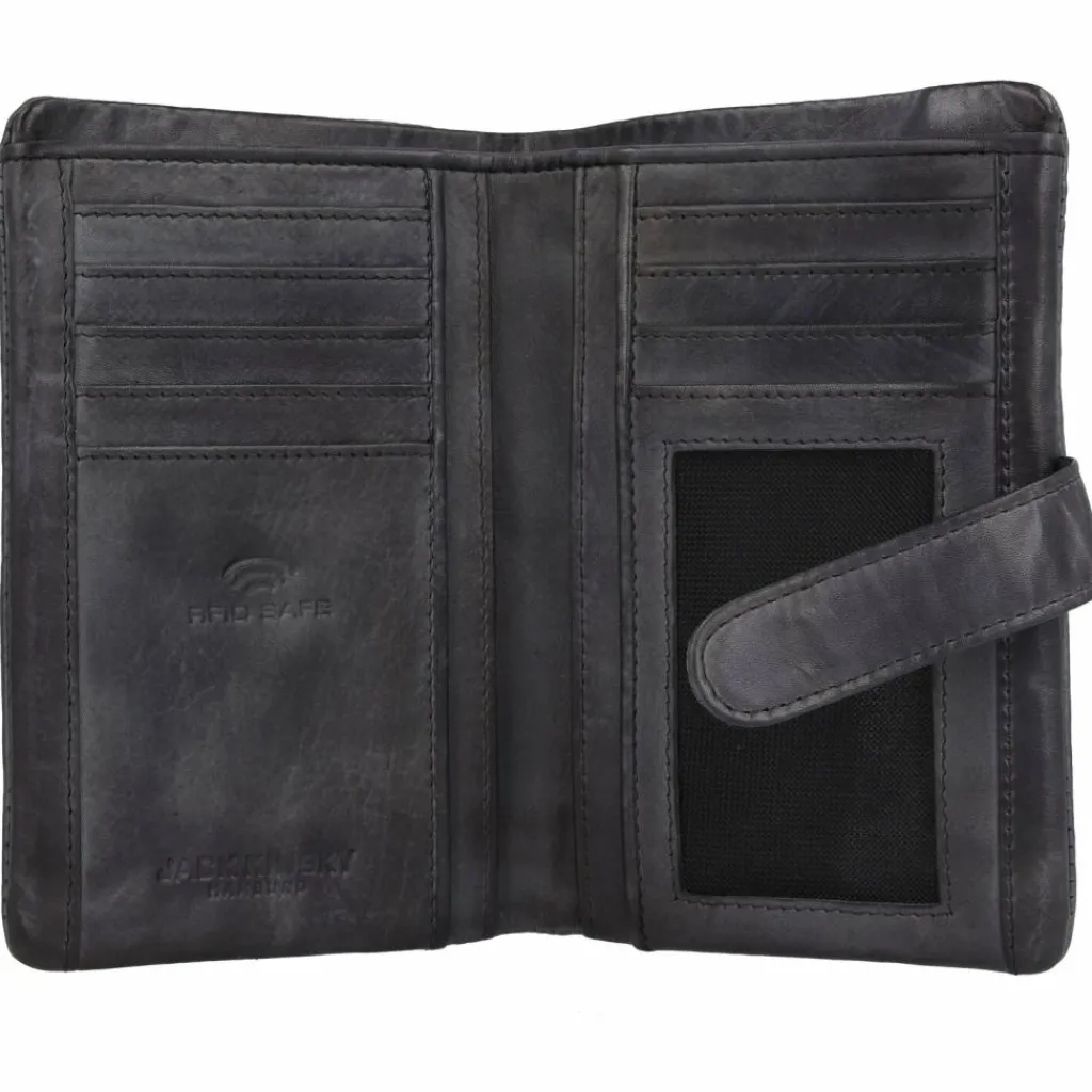 Outlet Jack Kinsky Nelson Geldbörse RFID Leder 9,5 cm anthrazit