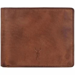 Jack Kinsky Herrengeldbörsen Querformat<Nelson Geldbörse RFID Leder 13 cm mokka