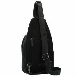Jack Kinsky Umhängetaschen<Porto 12 Umhängetasche Leder 38 cm schwarz