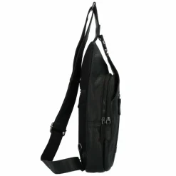 Jack Kinsky Umhängetaschen<Porto 12 Umhängetasche Leder 38 cm schwarz