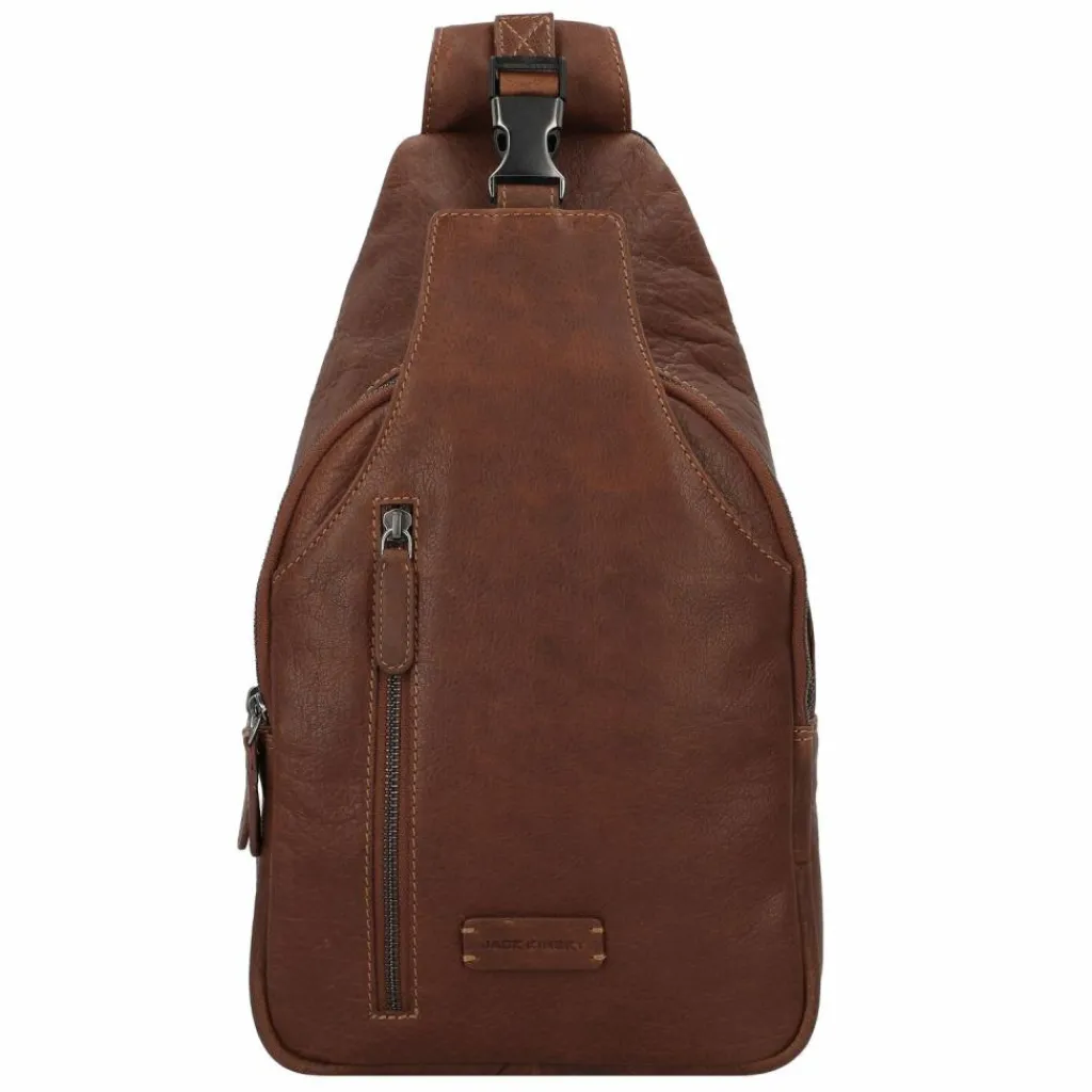 New Jack Kinsky Porto 12 Umhängetasche Leder 38 cm cognac