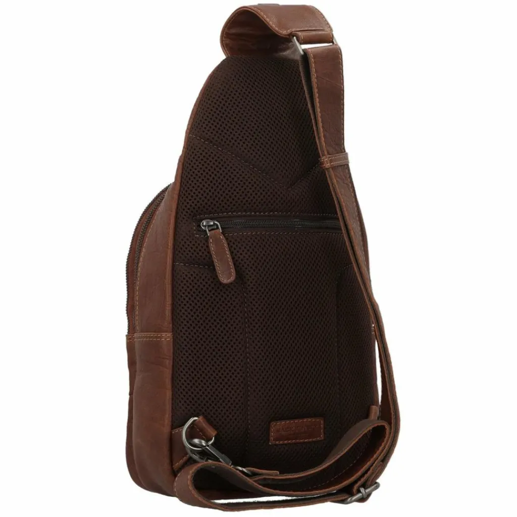 New Jack Kinsky Porto 12 Umhängetasche Leder 38 cm cognac