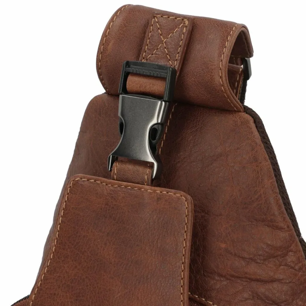 New Jack Kinsky Porto 12 Umhängetasche Leder 38 cm cognac