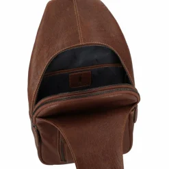 New Jack Kinsky Porto 12 Umhängetasche Leder 38 cm cognac