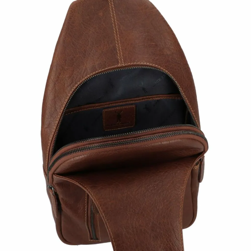 New Jack Kinsky Porto 12 Umhängetasche Leder 38 cm cognac