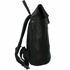 Jack Kinsky Lederrucksäcke|Daypacks<Porto Daypack Leder 43 cm Laptopfach schwarz