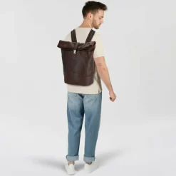 Jack Kinsky Lederrucksäcke|Daypacks<Porto Daypack Leder 43 cm Laptopfach mokka